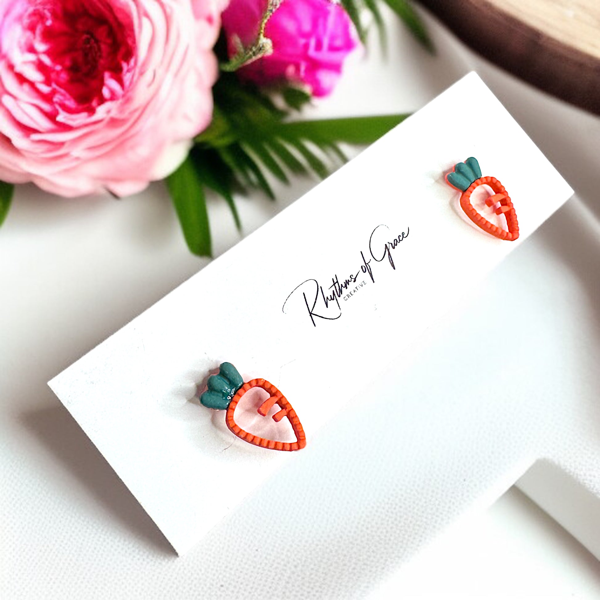 Jump into Spring: Adorable Carrot Easter Studs for Your Festive Flair! - Rhythms of Grace Creative