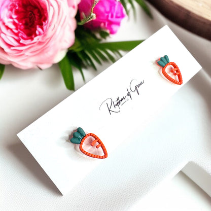 Jump into Spring: Adorable Carrot Easter Studs for Your Festive Flair! - Rhythms of Grace Creative