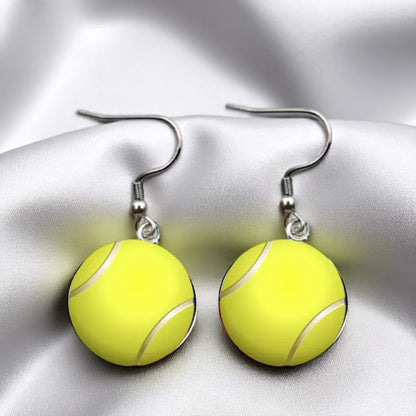 Serve Up Style with Tennis Cabochon Dangle Earrings! 🎾