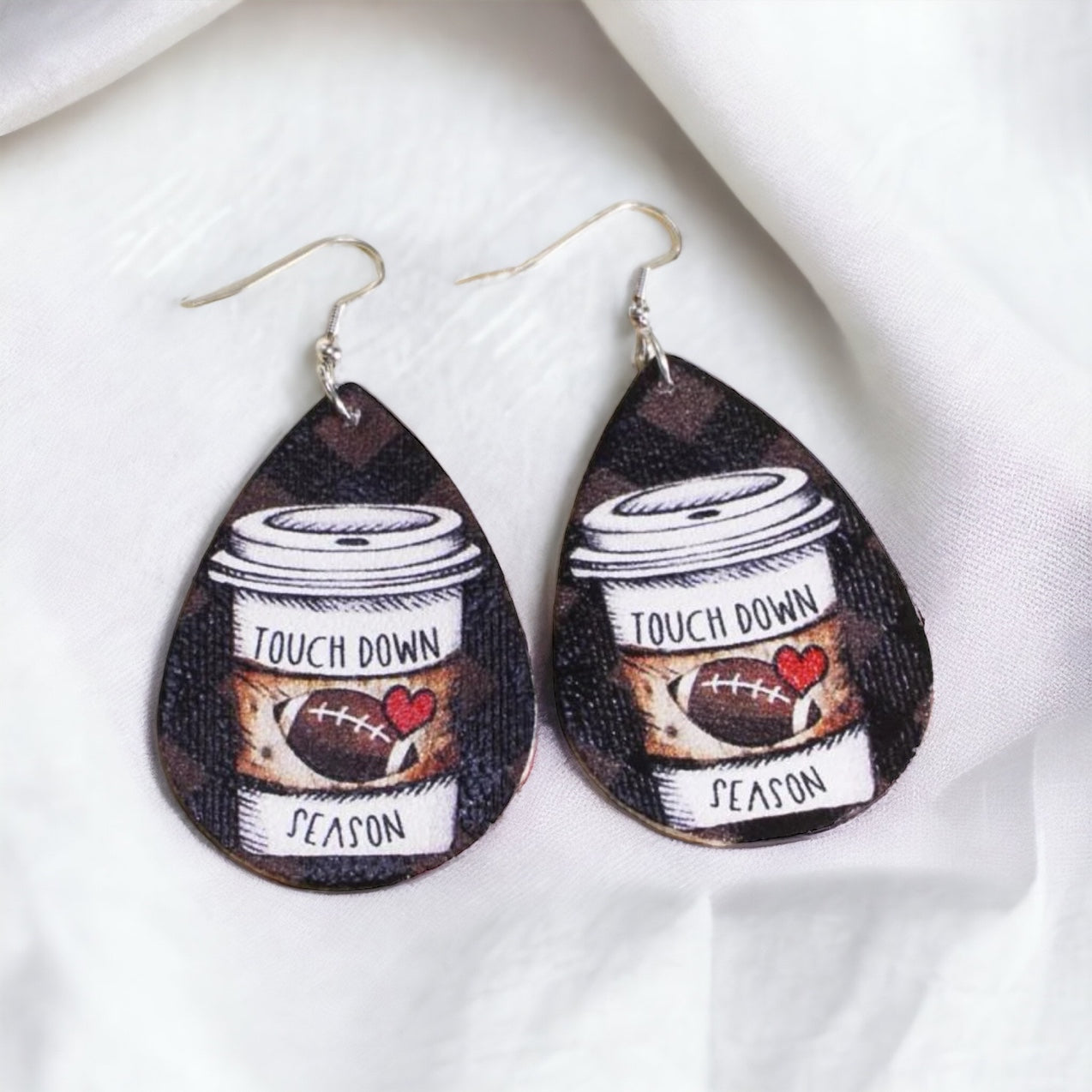 Football Earrings - Thanksgiving Earrings, Thanksgiving Accessories, Turkey Trot, Thanksgiving Football Earrings - Rhythms of Grace Creative