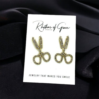 Snip, Sparkle, and Shine: Stylish Scissor Earrings for Trendsetting Stylists!