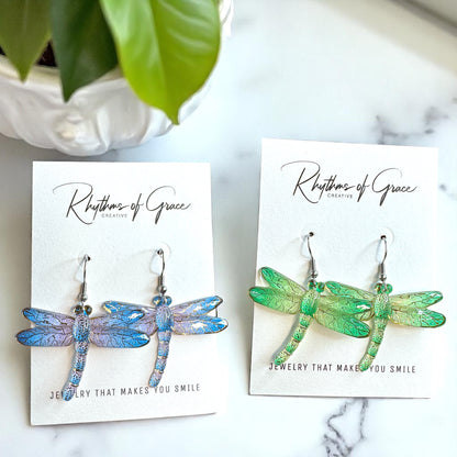 Catch the Whimsy! Dragonfly Dangle Earrings