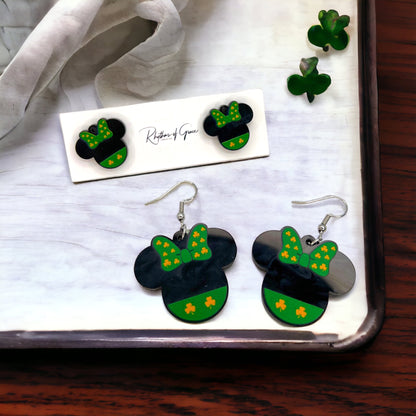 Lucky Mouse Ear Earrings - St. Patty's Day Edition! 🍀 - Rhythms of Grace Creative