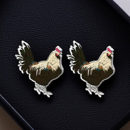 Cluck-tastic Chicken Stud Earrings – Three Charming Styles!