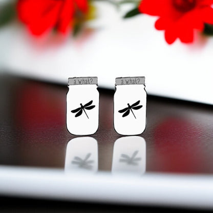 Glow & Sparkle: Firefly Jar Stud Earrings - 'A What?' Surprise!