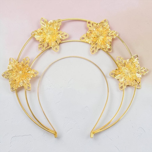 Golden Star Goddess Headband ✨ Celestial Halo Crown | Statement Star Headpiece