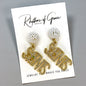 Louisiana Saints Earrings | Handmade New Orleans Saints Jewelry | NOLA Fan Earrings