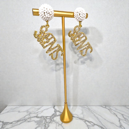 Louisiana Saints Earrings | Handmade New Orleans Saints Jewelry | NOLA Fan Earrings