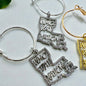 Louisiana Saints Rhinestone Hoop Earrings – Sparkly NOLA Fan Jewelry | Heart of Louisiana