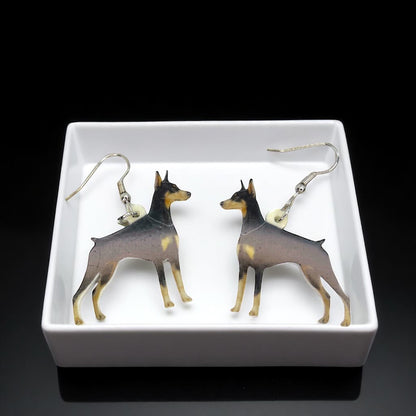 Doberman Delight: Handmade Dog Earrings for the Paw-some Dog Mom!