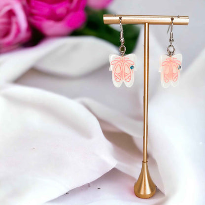 Twirl-Worthy Sparkle – Ballerina Slipper Earrings for Dancers & Dreamers🩰