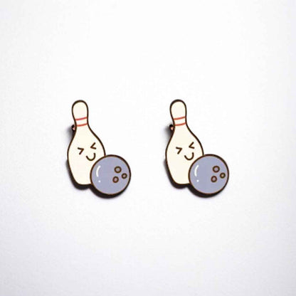 Strike a Pose with Bowling Studs Earrings! 🎳