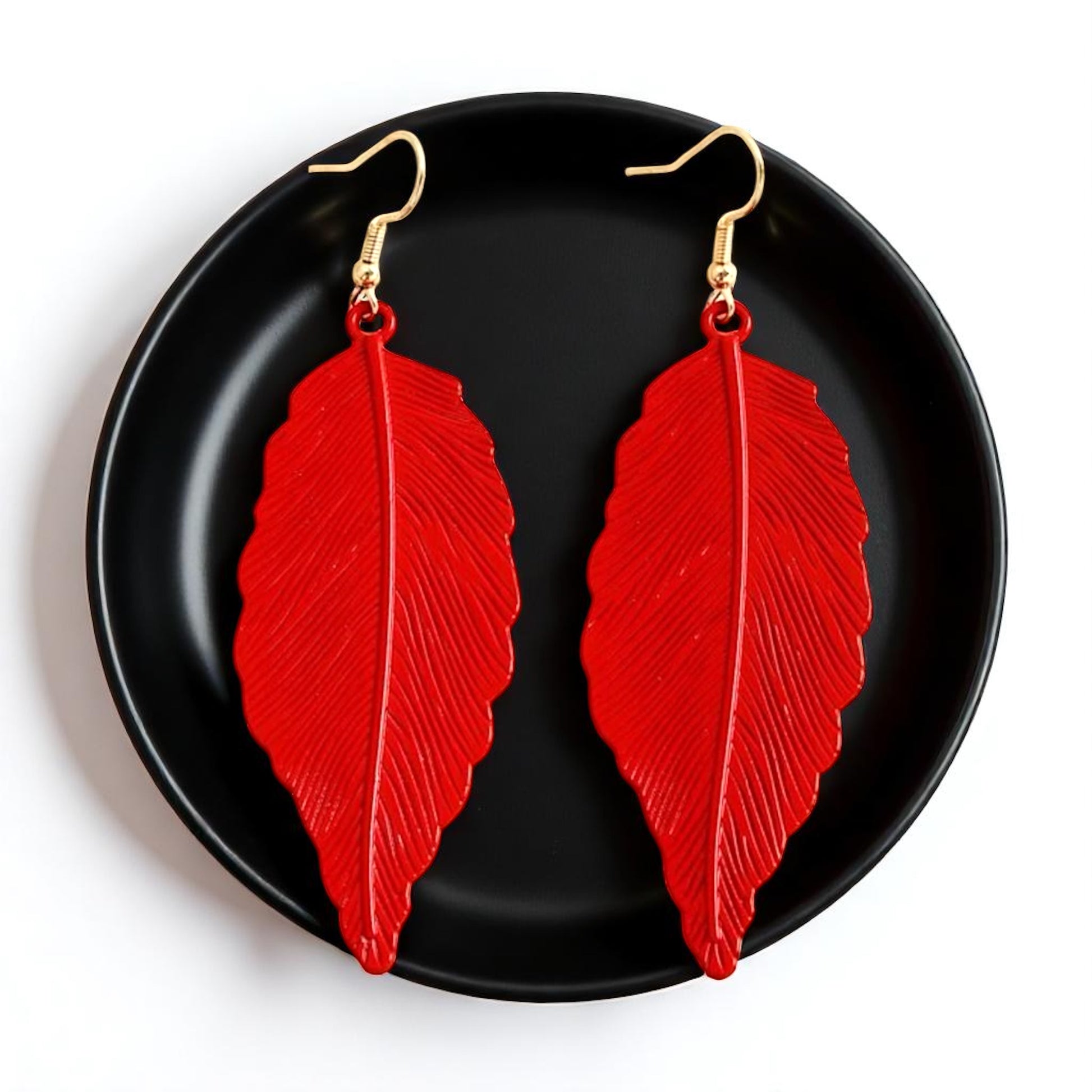 Embrace Autumn's Charm with Red Leaf Earrings! 🍂 - Rhythms of Grace Creative