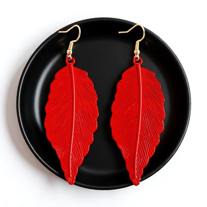 Embrace Autumn's Charm with Red Leaf Earrings! 🍂 - Rhythms of Grace Creative