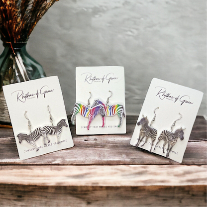 Zebra Chic: Striking Safari Earrings for Wild Style!