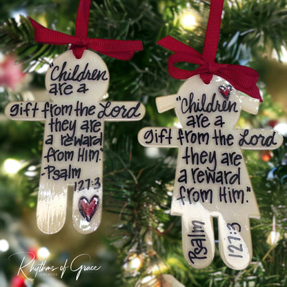 Handmade Child Christmas Ornament - A Cherished Personality Keepsake!