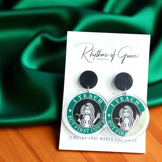 Coffee & Charm: Teacher Earrings for Caffeinated Educators!