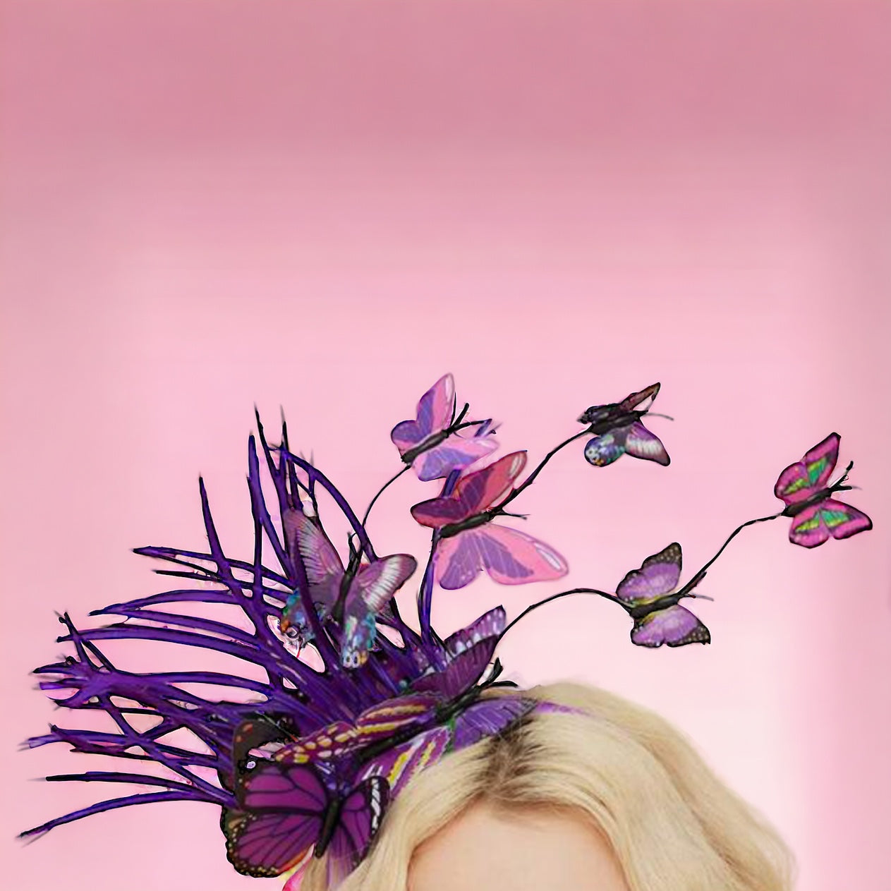 Butterfly Bliss Headband: Flaunt Your Wings This Mardi Gras! 🦋 Purple Headpiece