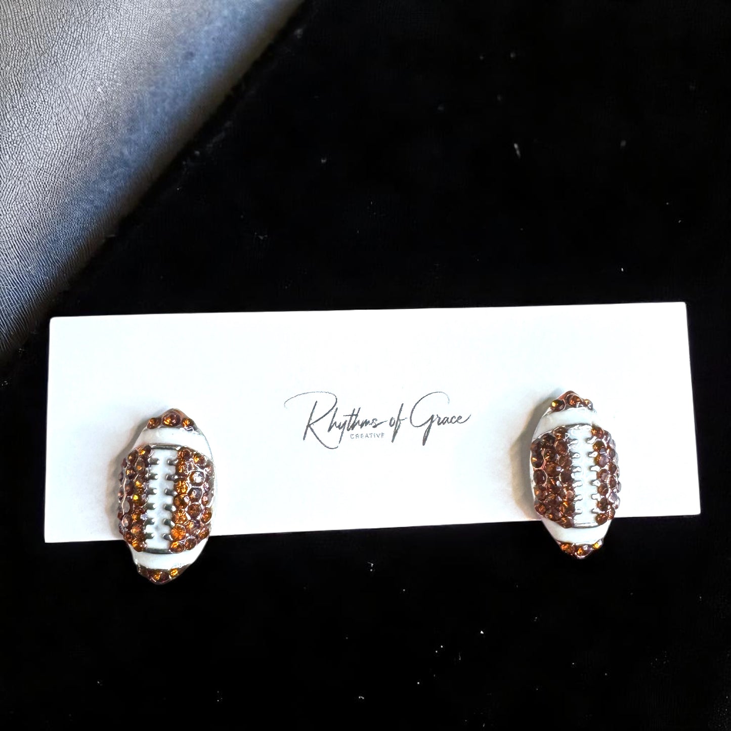 Score Big with Sparkle! Rhinestone Sports Stud Earrings