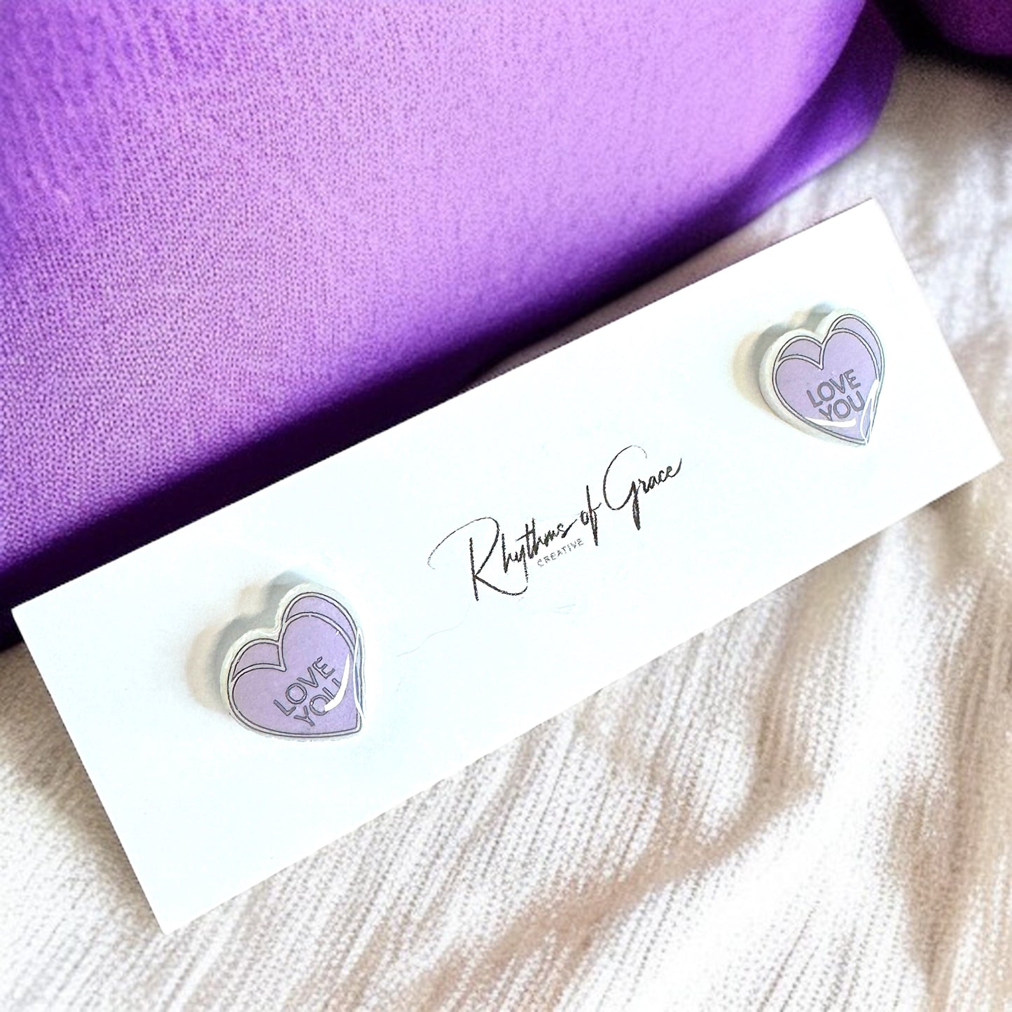 Sweet & Sassy Candy Heart Stud Earrings – Spice Up Your Look! 💖