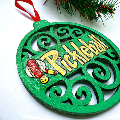 Christmas Ornament: Pickleball Ornament