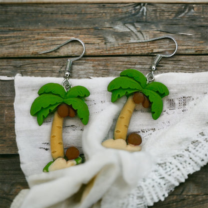 Palm Tree Earrings - Your Ticket to Tropical Bliss! 🌴