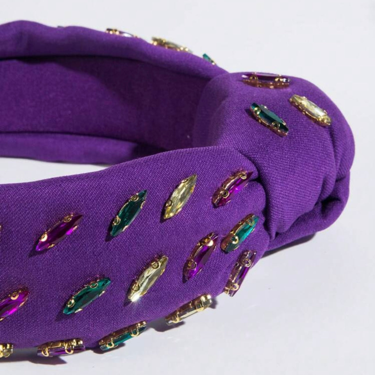 Sparkly Mardi Gras Headband - Vibrant Purple, Green, & Gold 🎭