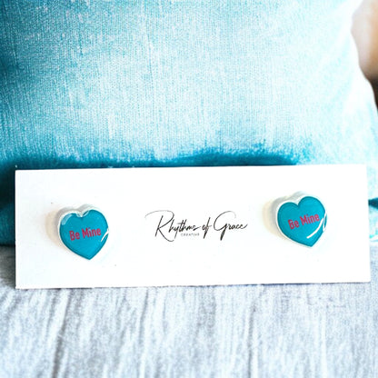 Sweet & Sassy Candy Heart Stud Earrings – Spice Up Your Look! 💖