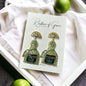 Rhinestone Tequila Dangle Earrings: Sparkle into the Fiesta!