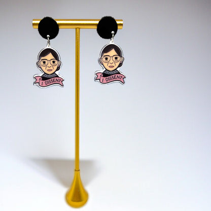 RBG Dangle Earrings: Wear Your Dissent in Style!