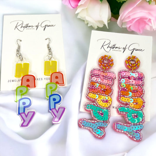 Joyful Vibes Only: Happy Earrings for Every Celebration! - Rhythms of Grace Creative