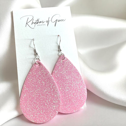 Sparkle & Shine: Glitter Teardrop Dangle Earrings ✨ - Rhythms of Grace Creative