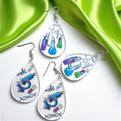 Science in Style: Unleash Your Inner Genius with our STEM Teacher Earrings! - Rhythms of Grace Creative