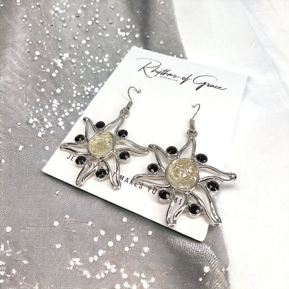 Celestial Sunshine Earrings - Elevate Your Cosmic Style! 🌙 - Rhythms of Grace Creative