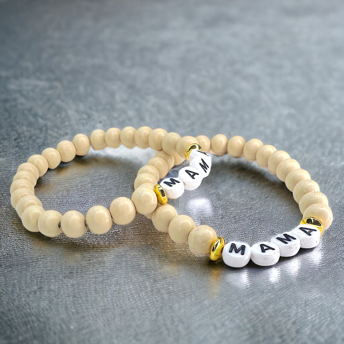 Spread the Mama Love: Stylish Stretchy Beaded Bracelet!