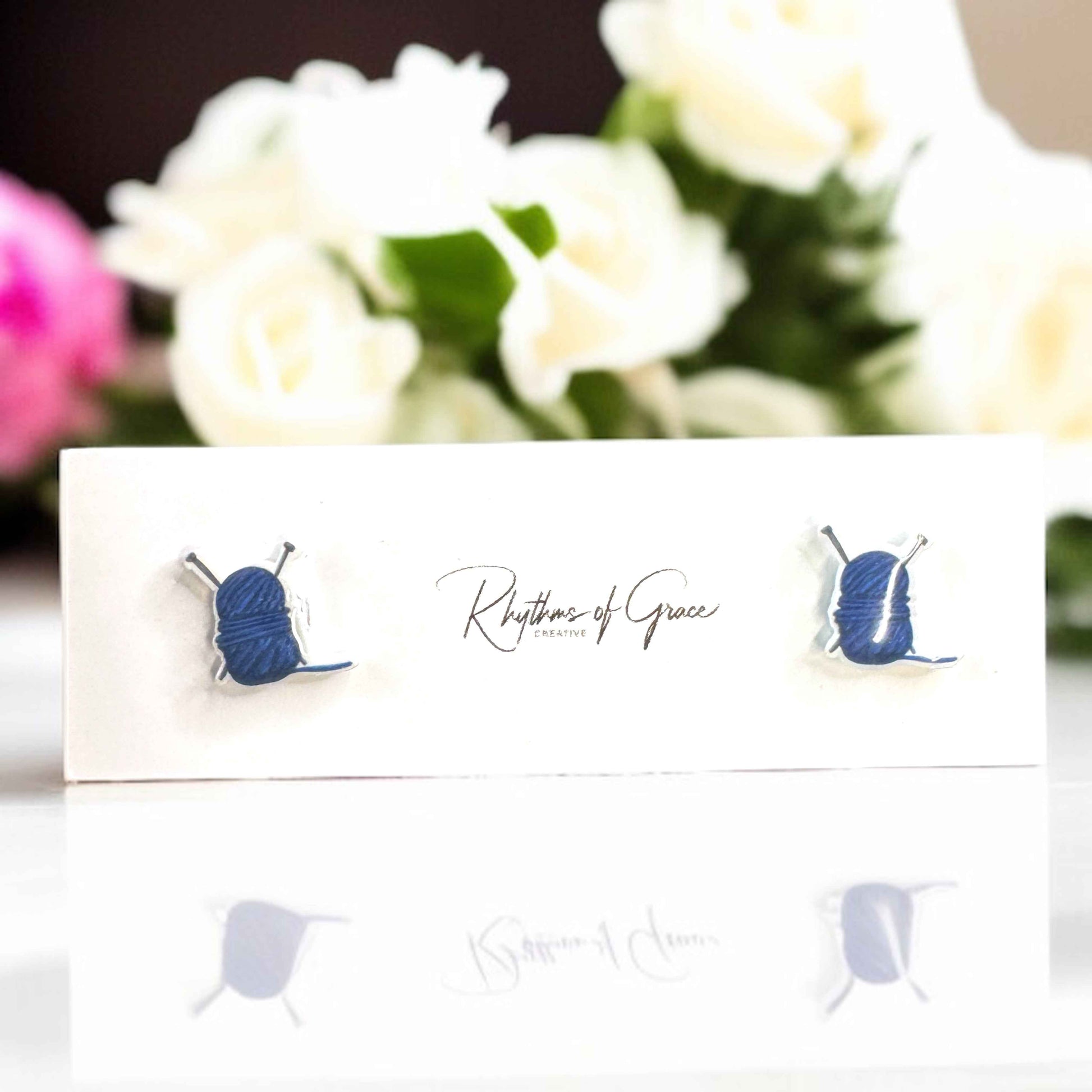 Ball of Yarn Stud Earrings – A Crafty Delight for Your Ears!