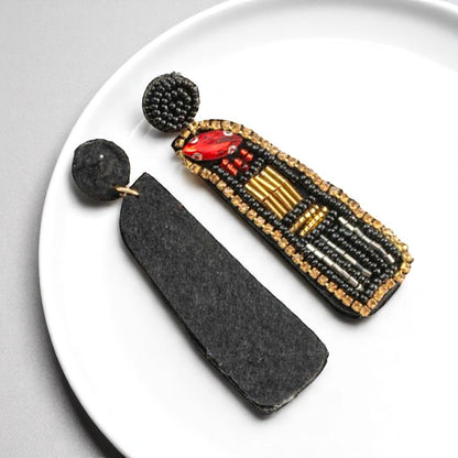 Red Lipstick Earrings - Bold, Beautiful, and Beaded! - Rhythms of Grace Creative
