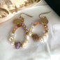 Delicate Beaded Earrings - Delicate Earrings, Gold Earrings, Bead Earrings, Blue Stones, Black Stones, Topaz Earrings - Rhythms of Grace Creative