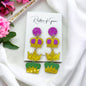 Mardi Gras Crown Dangle Earrings – Celebrate Like Royalty! - Rhythms of Grace Creative