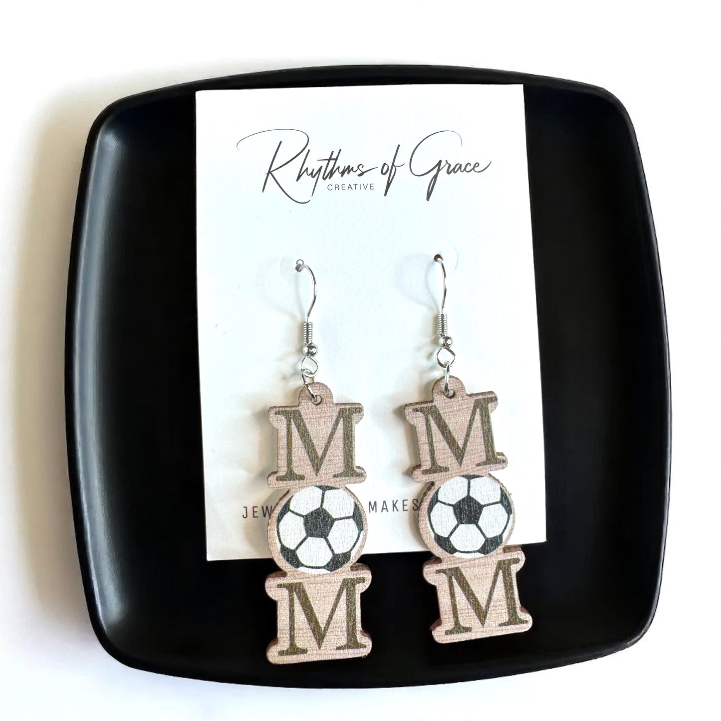 Score Style Points: Fun Sports Mom Dangle Earrings!