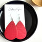 Teardrop Bliss: Colorful Faux Leather Dangle Earrings for Every Occasion