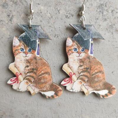 Back to School Animal Teacher Earrings – Cat, Dog, Sloth & Grad Designs | Fun Teacher Accessories - Rhythms of Grace Creative