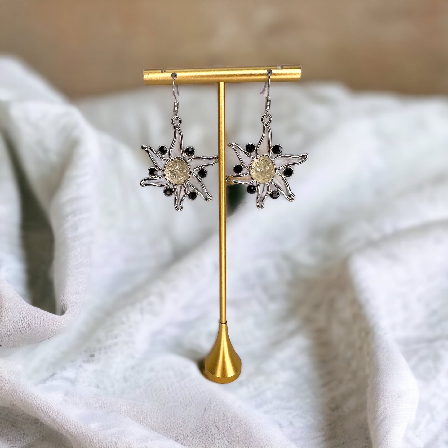 Celestial Sunshine Earrings - Elevate Your Cosmic Style! 🌙 - Rhythms of Grace Creative