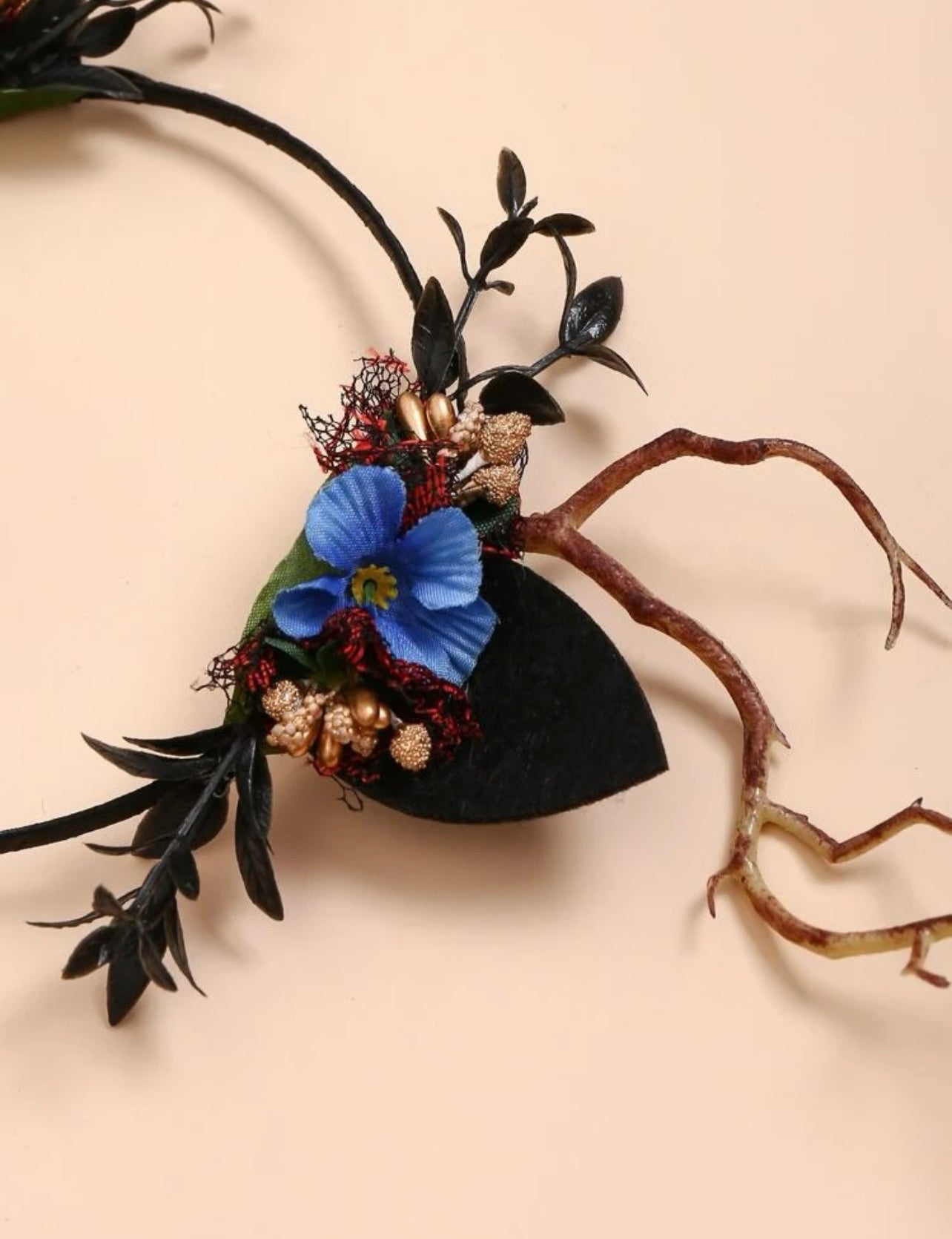 Enchanting Blue & Black Antler Headband – Unleash Your Inner Woodland Nymph! - Rhythms of Grace Creative