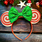 Festive Christmas Mouse Ears Headbands – Festive Swirl & Holiday Cheer!
