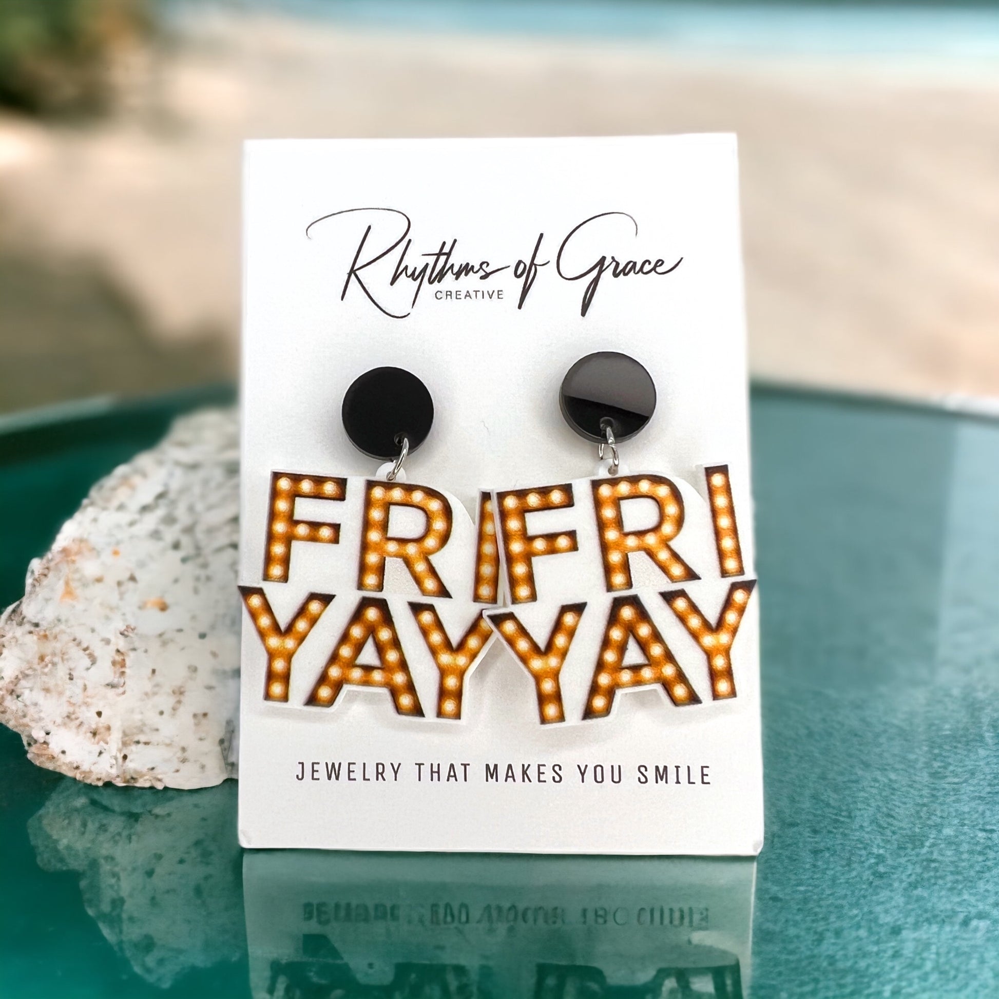 FRIYAY Earrings: Your Weekend Statement Piece! ✨ - Rhythms of Grace Creative