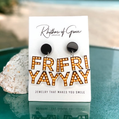 FRIYAY Earrings: Your Weekend Statement Piece! ✨ - Rhythms of Grace Creative