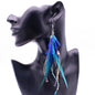 Colorful Boho Chic Feather & Beaded Tassel Dangle Earrings – Two Gorgeous Color Combos!