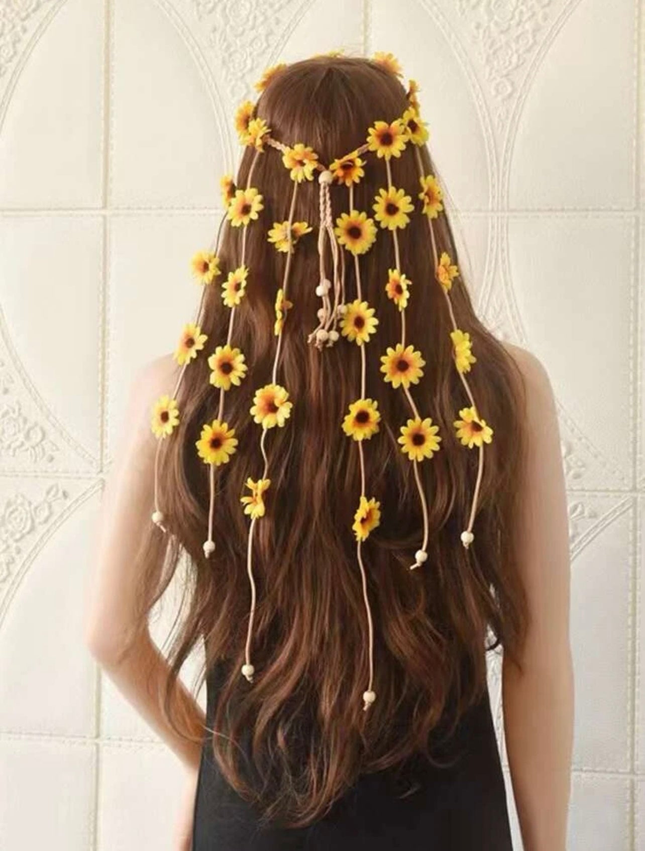 Flower Child Headband - Floral Headpiece, Flower Headband, Flower Headpiece, Sunflower Headpiece - Rhythms of Grace Creative