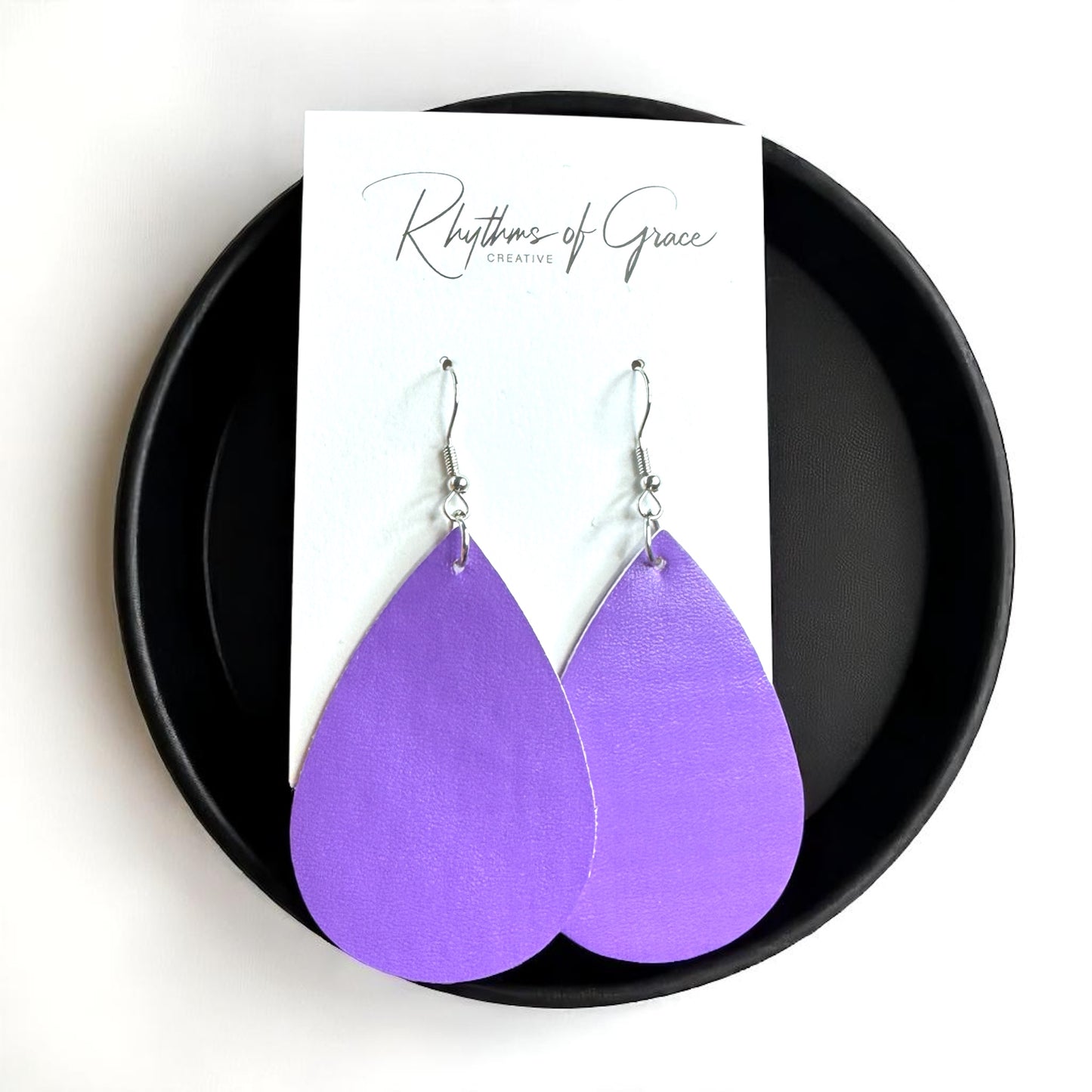 Teardrop Bliss: Colorful Faux Leather Dangle Earrings for Every Occasion